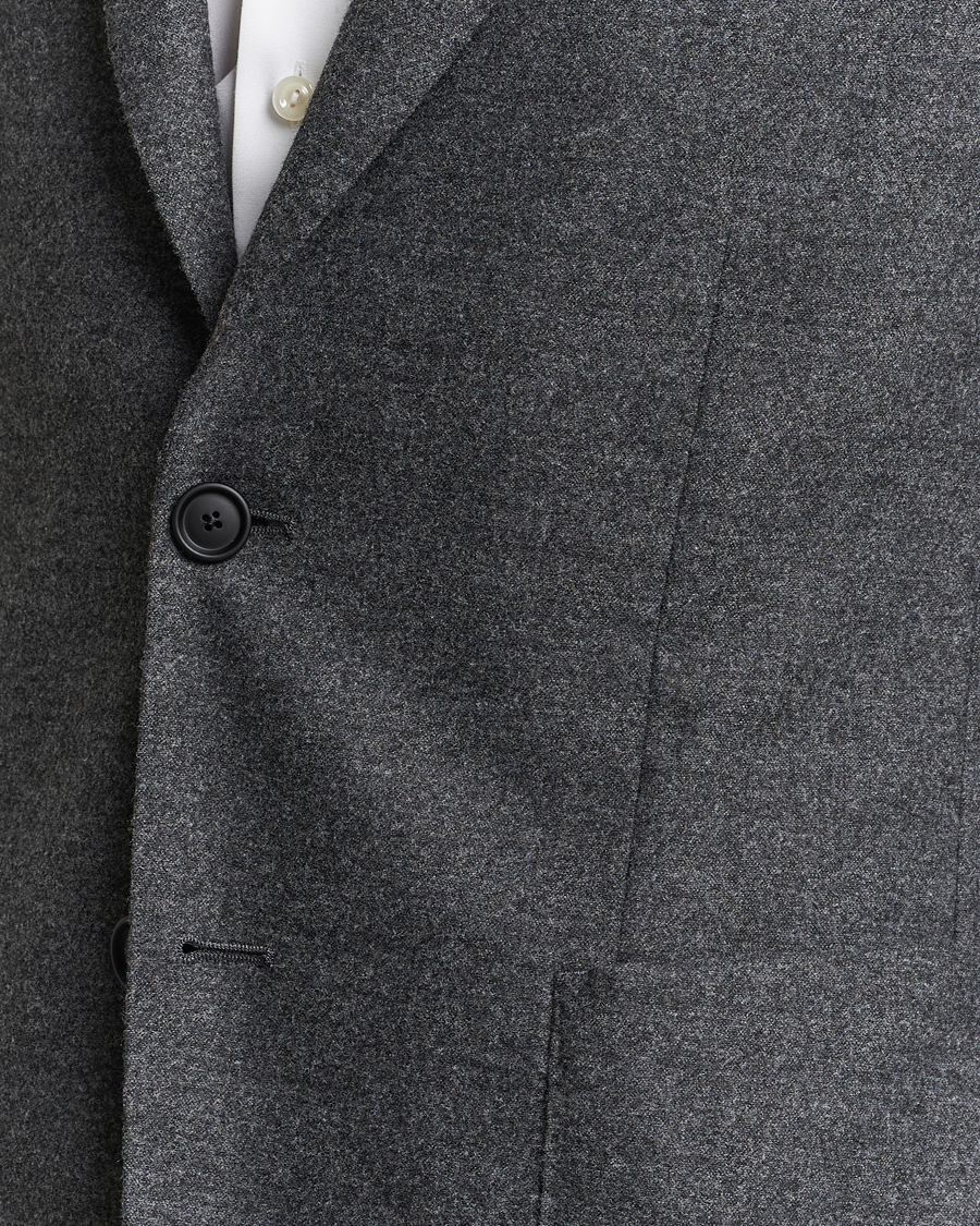 Herren | Sakkos | BOSS BLACK | Hanry Tech Flannel Blazer Dark Grey