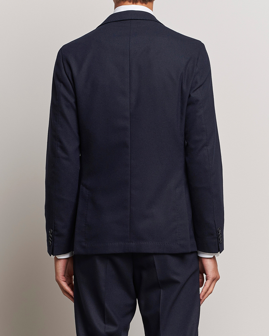 Herren | Sakkos | BOSS BLACK | Hanry Tech Flannel Blazer Dark Blue