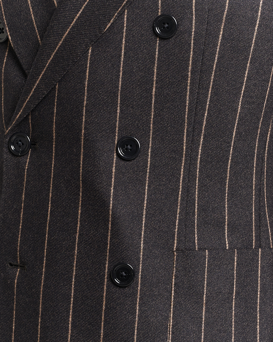 Herren | Anzüge | BOSS BLACK | Huge Double Breasted Pinstripe Suit Dark Brown