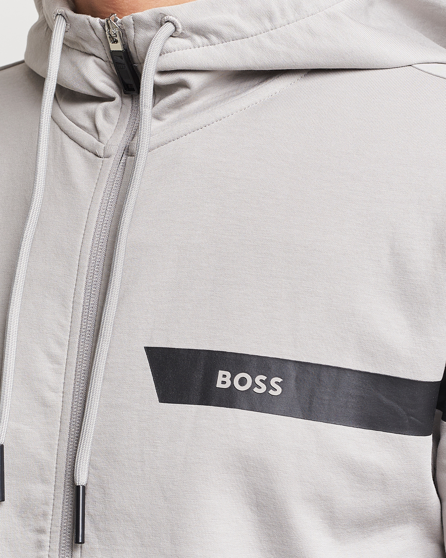 Herren | Pullover | BOSS GREEN | Saggy Full Zip Hoodie Open Grey