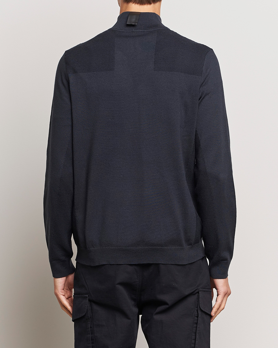 Herren | Pullover | BOSS GREEN | Momentum Knitted Half Zip Dark Blue