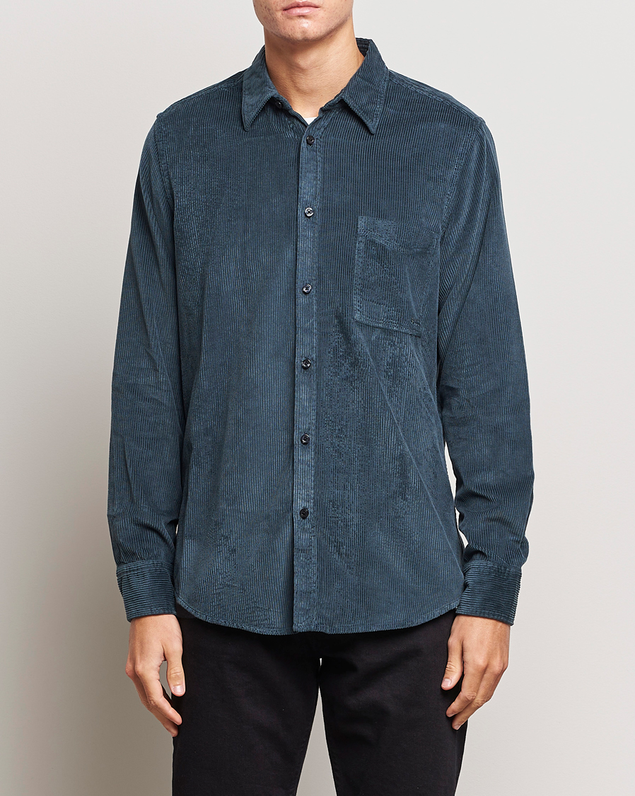 Herren | Hemden | BOSS ORANGE | Relegant Corduroy Shirt Open Green