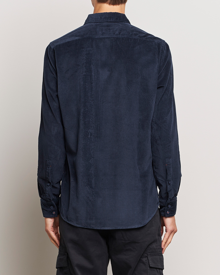 Herren | Hemden | BOSS ORANGE | Relegant Corduroy Shirt Dark Blue