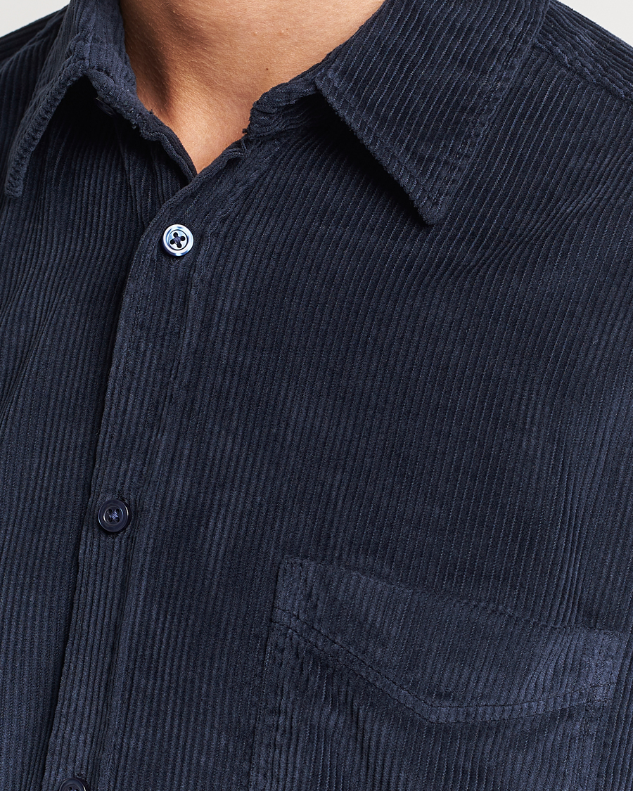 Herren | Hemden | BOSS ORANGE | Relegant Corduroy Shirt Dark Blue