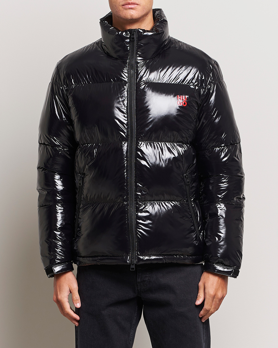 Herren | Jacken | HUGO | Biron Glossy Down Jacket Black