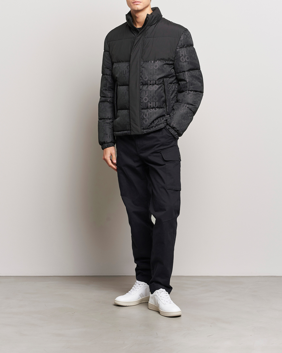 Herren | Jacken | HUGO | Balto Monogram Down Jacket Black