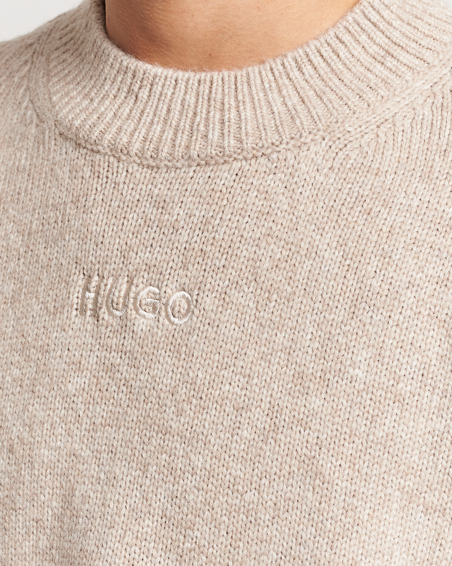 Herren | Pullover | HUGO | Seese Knitted Sweater Light Beige