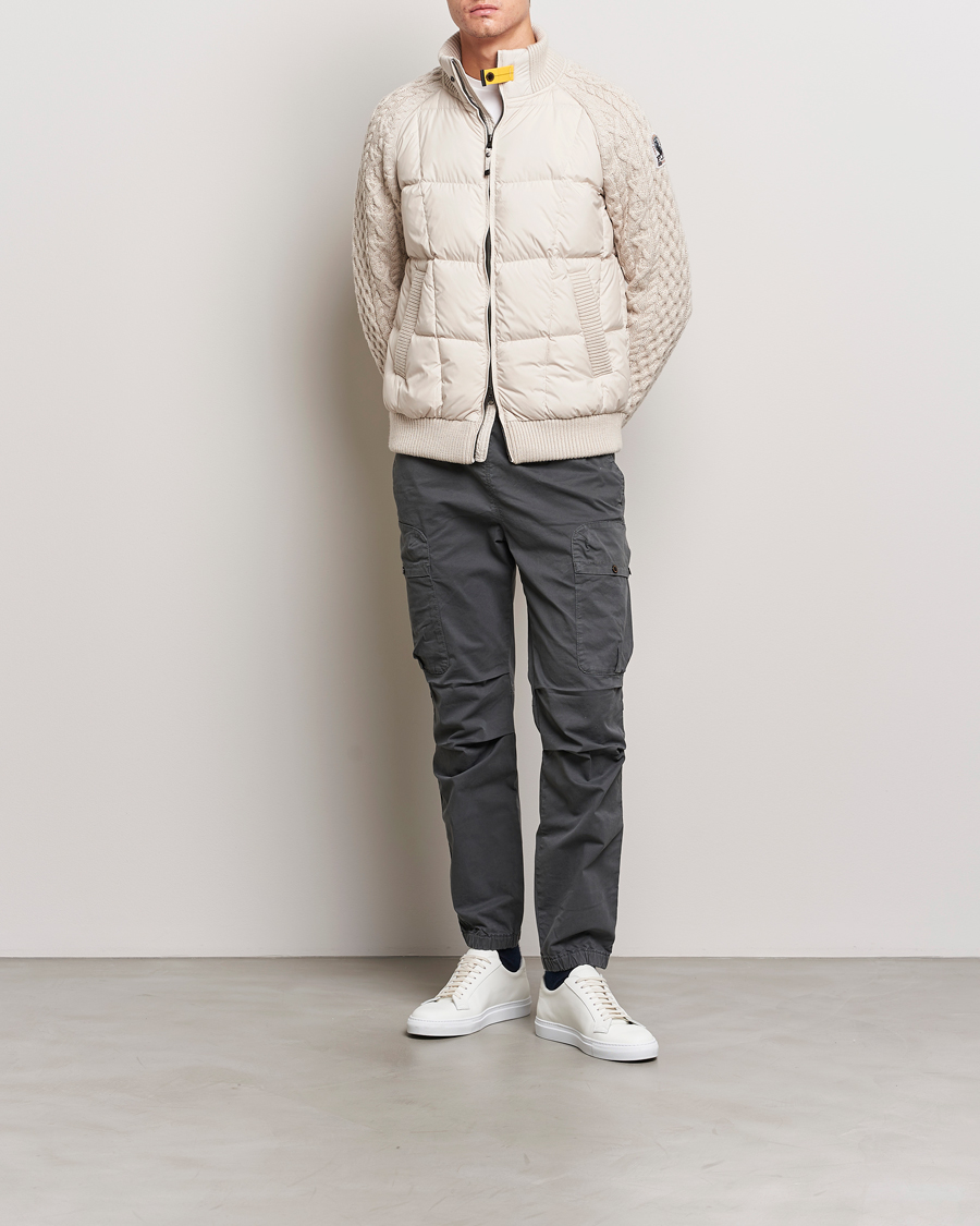 Herren | Jacken | Parajumpers | Great Aran Knitted Hybrid Jacket Bone