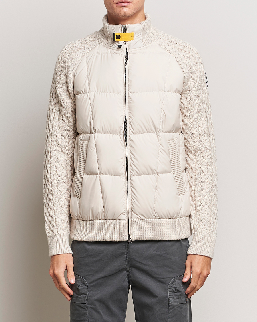 Herren | Jacken | Parajumpers | Great Aran Knitted Hybrid Jacket Bone