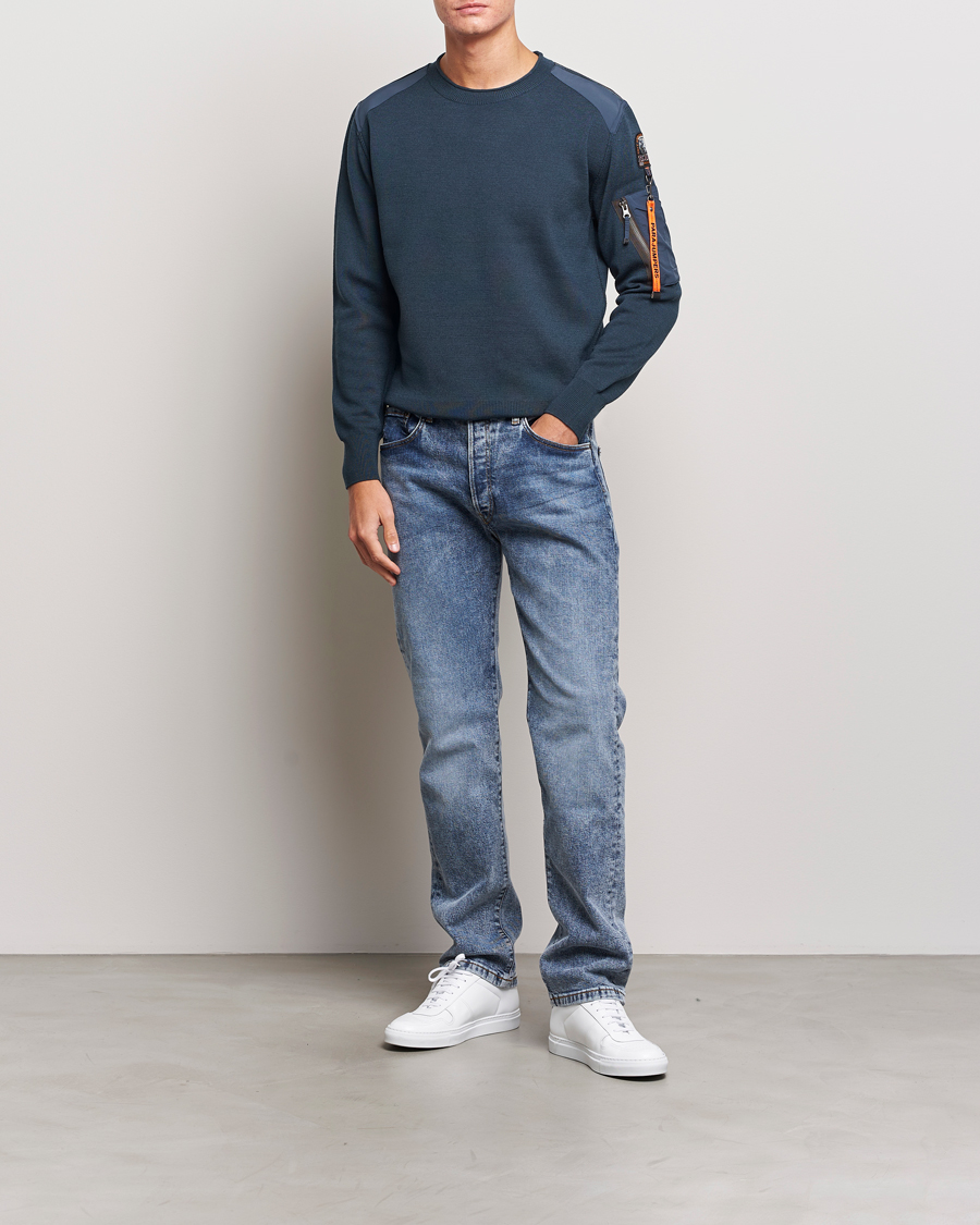 Herren | Pullover | Parajumpers | Braw Rescue Knitted Crew Neck Dark Avio