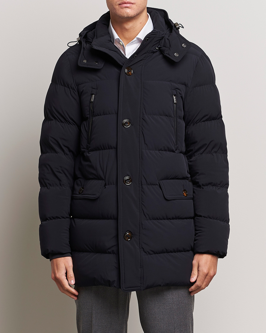 Herren | Jacken | MooRER | Gorner Water resistant Nylon Parka Navy