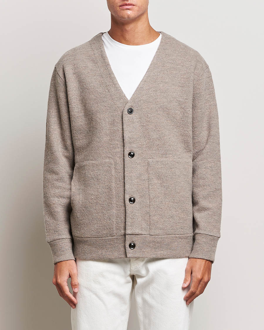 Herren | Pullover | NN07 | Ice Boiled Wool Cardigan Khaki