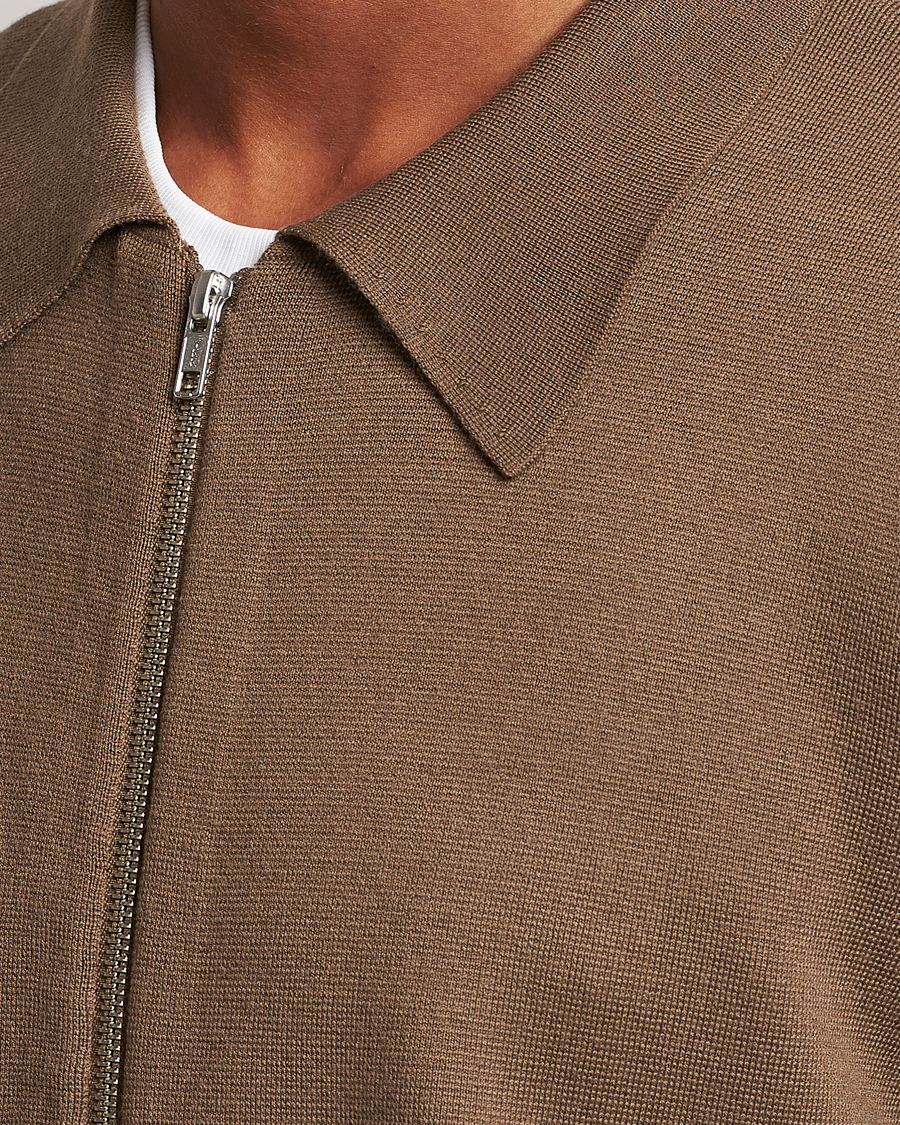 Herren | Pullover | NN07 | Harald Knitted Full Zip Shitake