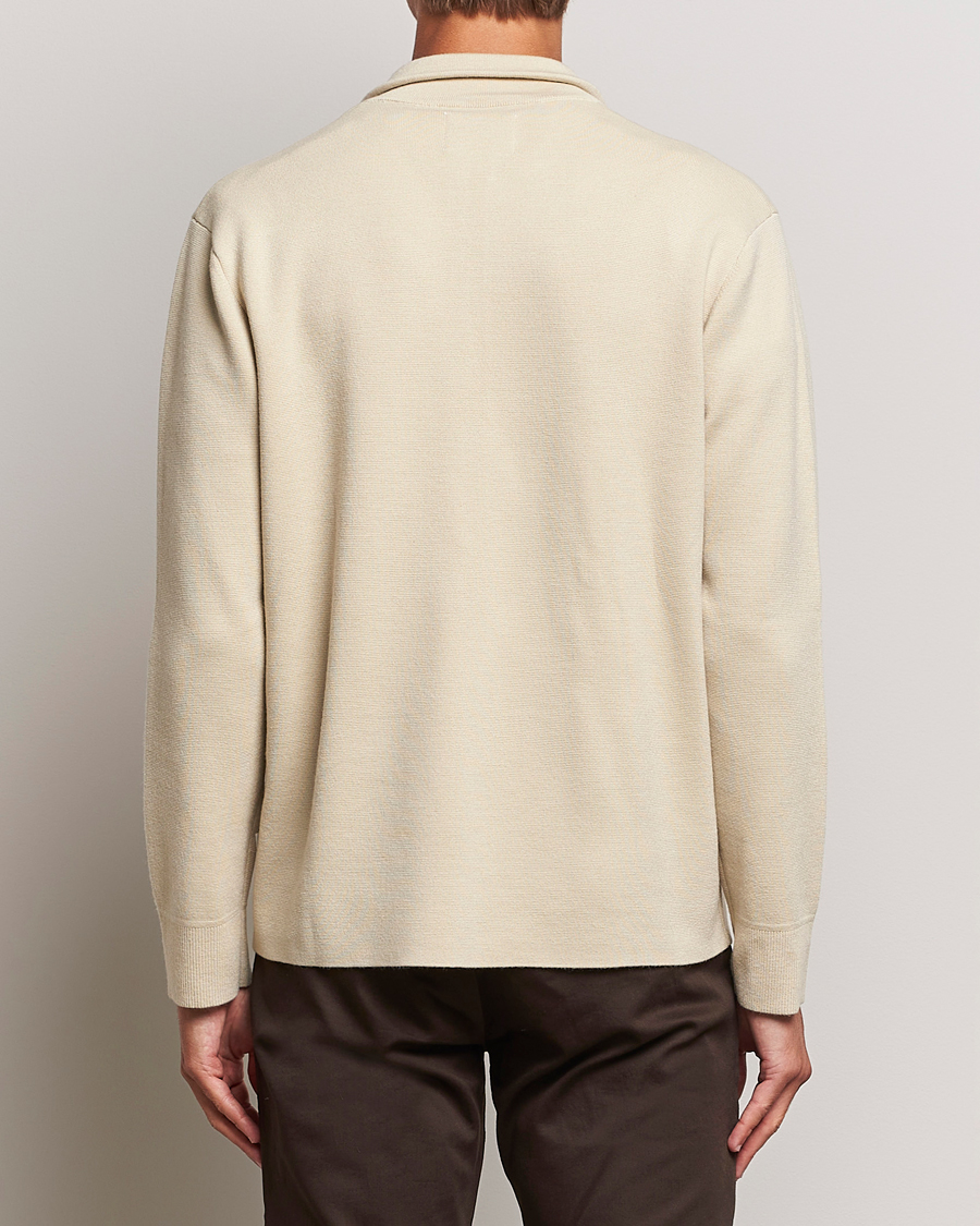Herren | Pullover | NN07 | Harald Cotton/Modal Half Zip Ecru