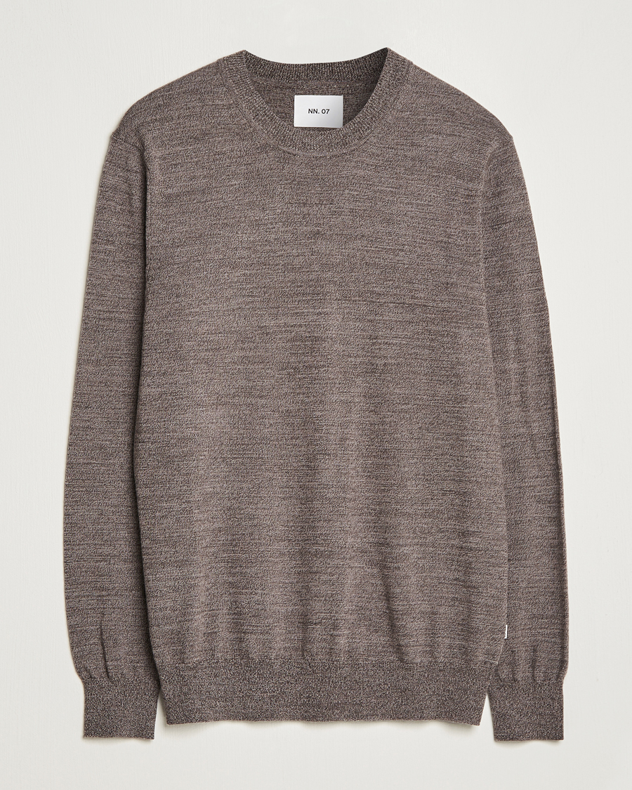 Herren | Pullover | NN07 | Ted Merino Crew Neck Pullover Shitake
