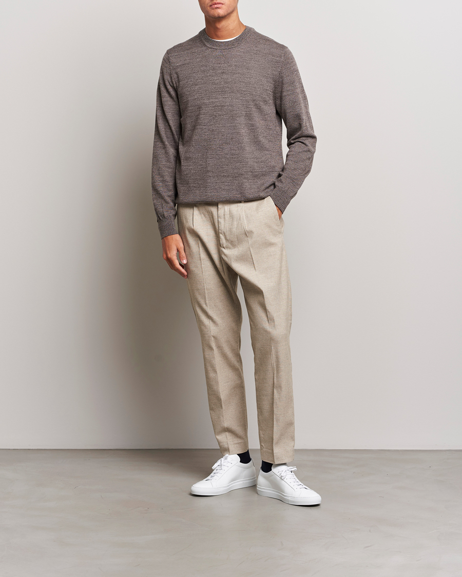 Herren | Pullover | NN07 | Ted Merino Crew Neck Pullover Shitake