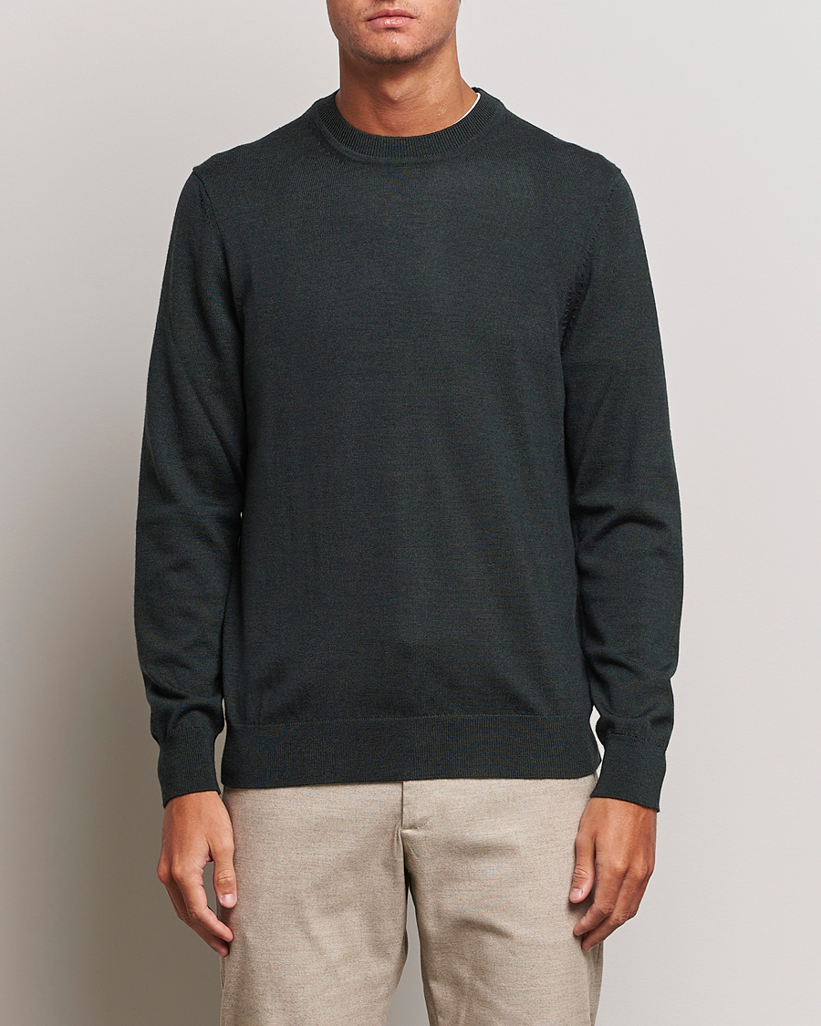 Herren | Pullover | NN07 | Ted Merino Crew Neck Pullover Dark Army