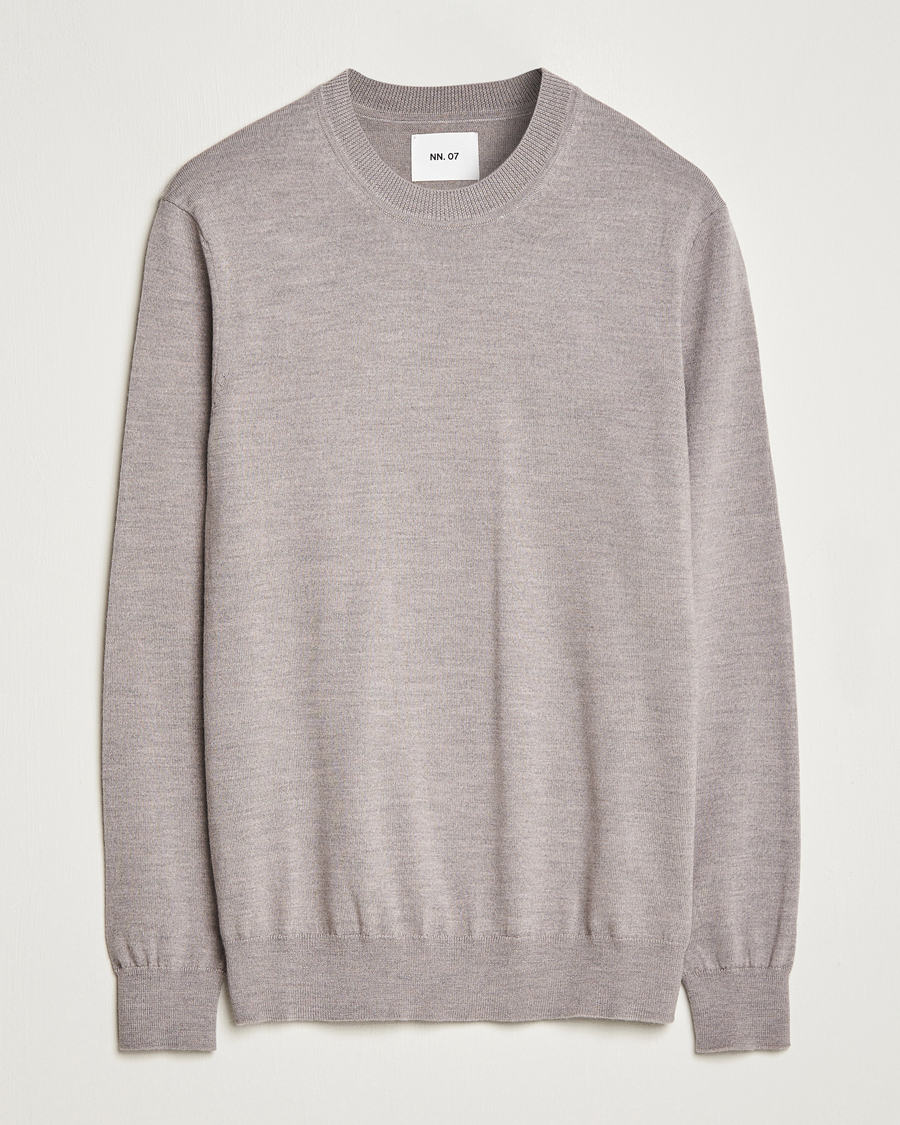 Herren | Pullover | NN07 | Ted Merino Crew Neck Pullover Stone Melange