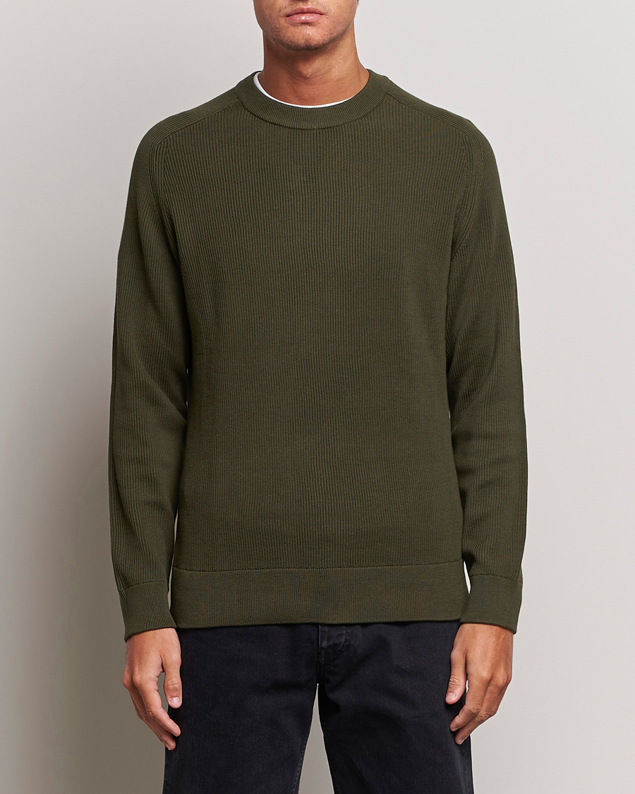 Herren | Pullover | NN07 | Kevin Cotton Knitted Sweater Deep Green