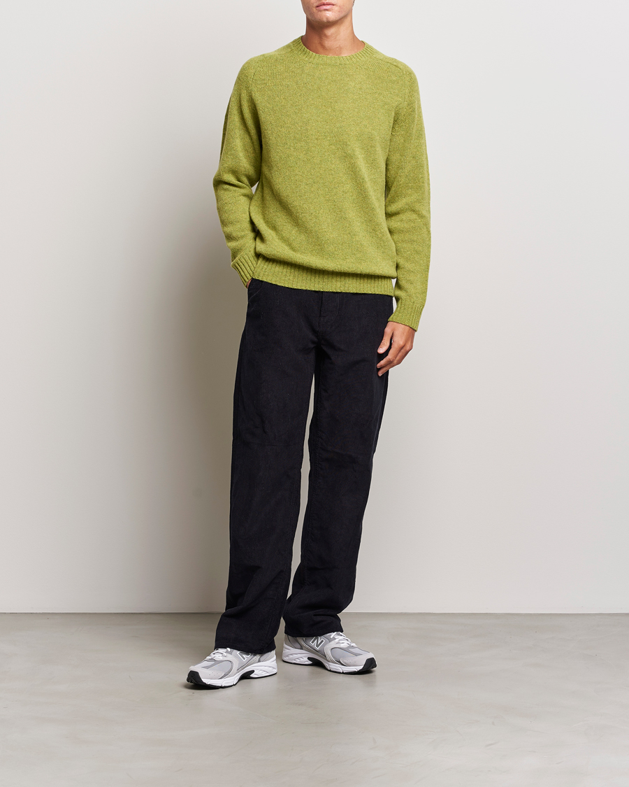Herren | Pullover | NN07 | Nathan Brushed Crew Neck Daiquiri Green