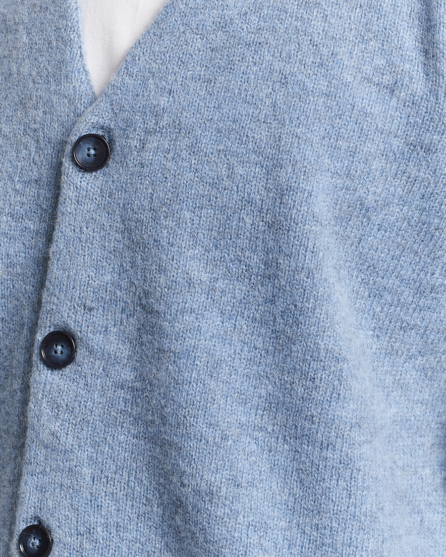 Herren | Pullover | NN07 | Nathan Brushed Cardigan Light Blue Melange