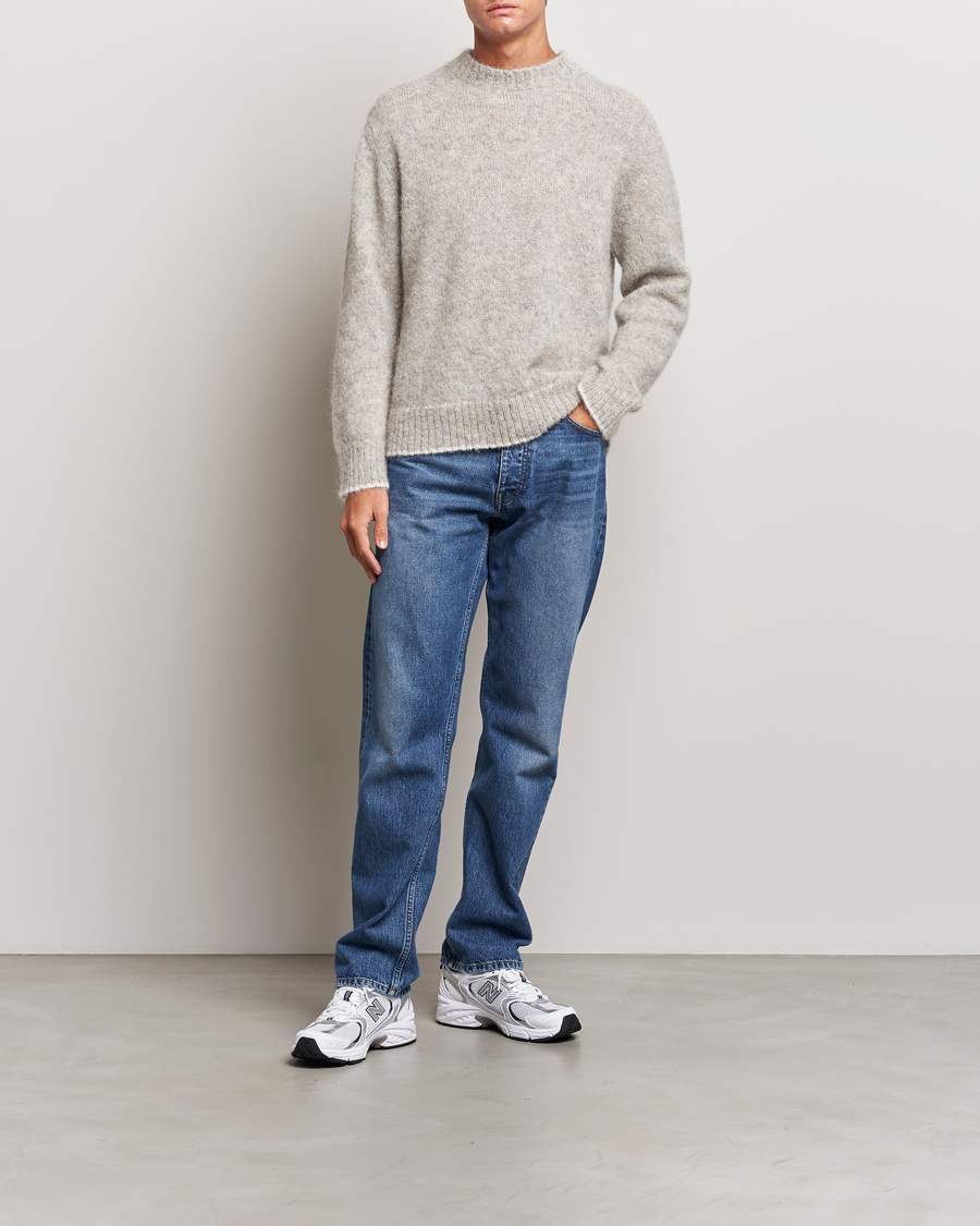 Herren | Pullover | NN07 | Jack Wool Crew Neck Sweater Light Grey Melange