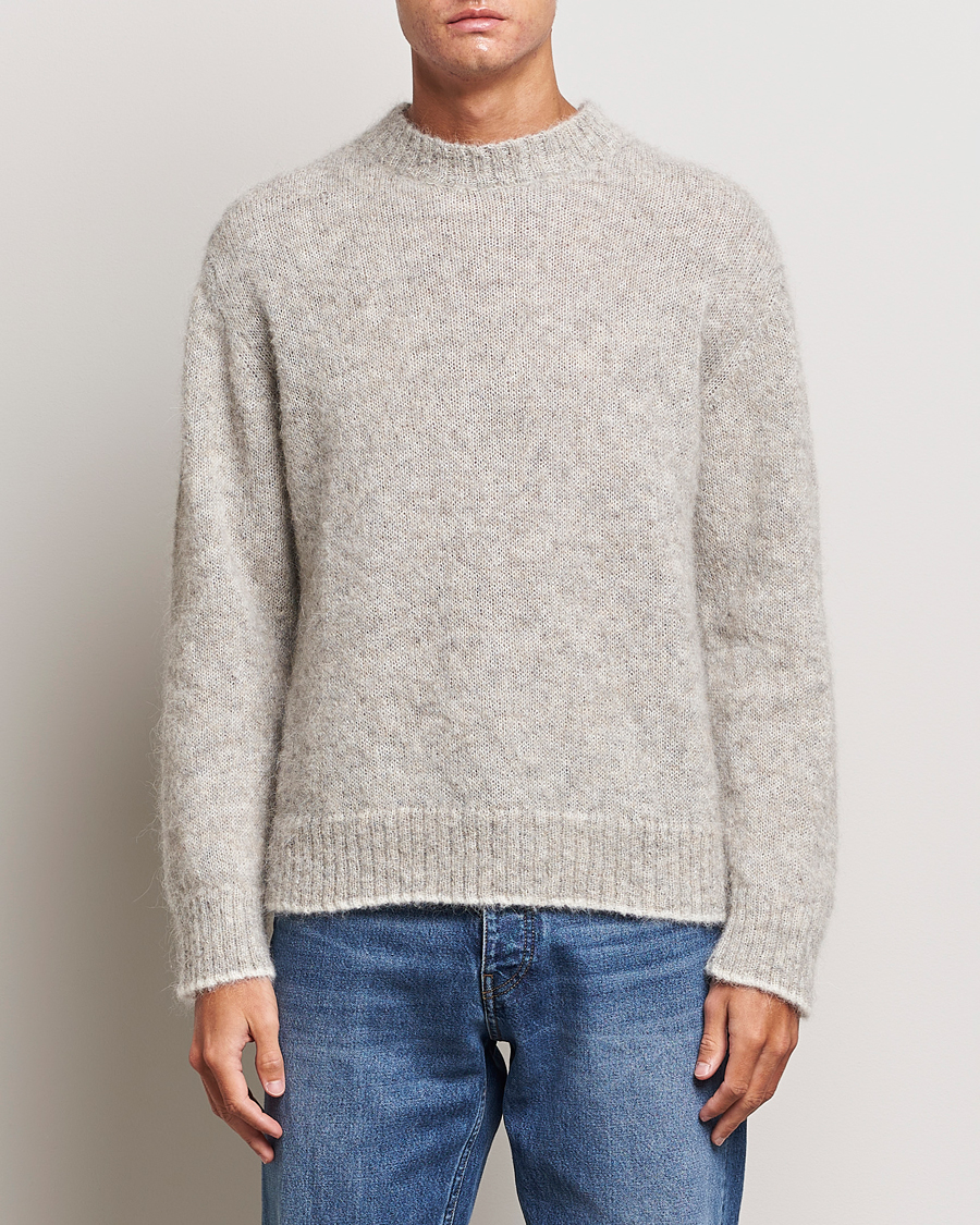 Herren | Pullover | NN07 | Jack Wool Crew Neck Sweater Light Grey Melange