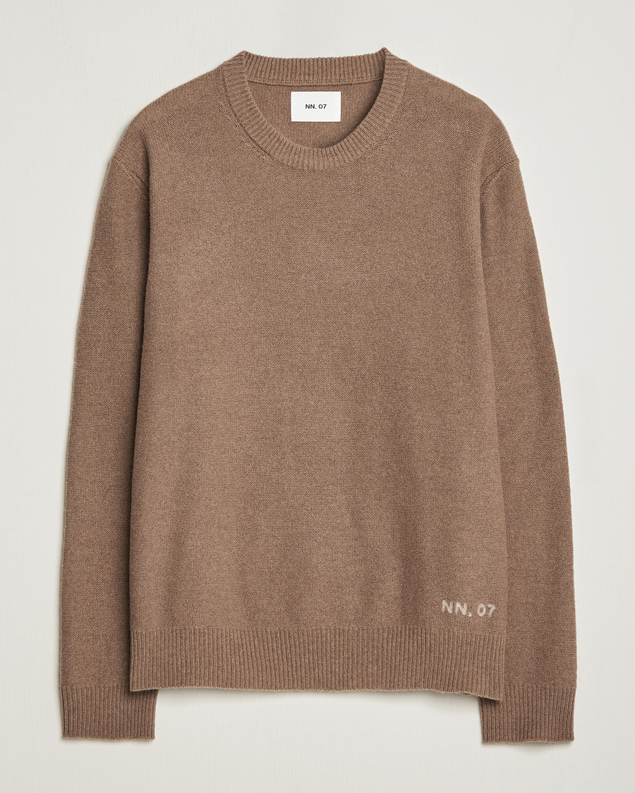Herren | Pullover | NN07 | Nigel Lambswool Crew Neck Pullover Shitake
