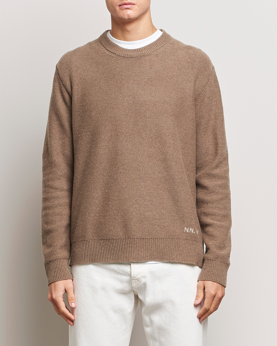 Herren | Pullover | NN07 | Nigel Lambswool Crew Neck Pullover Shitake