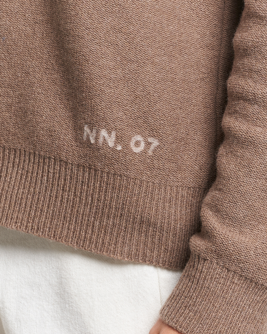Herren | Pullover | NN07 | Nigel Lambswool Crew Neck Pullover Shitake