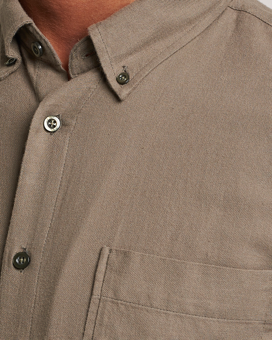 Herren | Hemden | NN07 | Arne Brushed Flannel Shirt Dark Clay