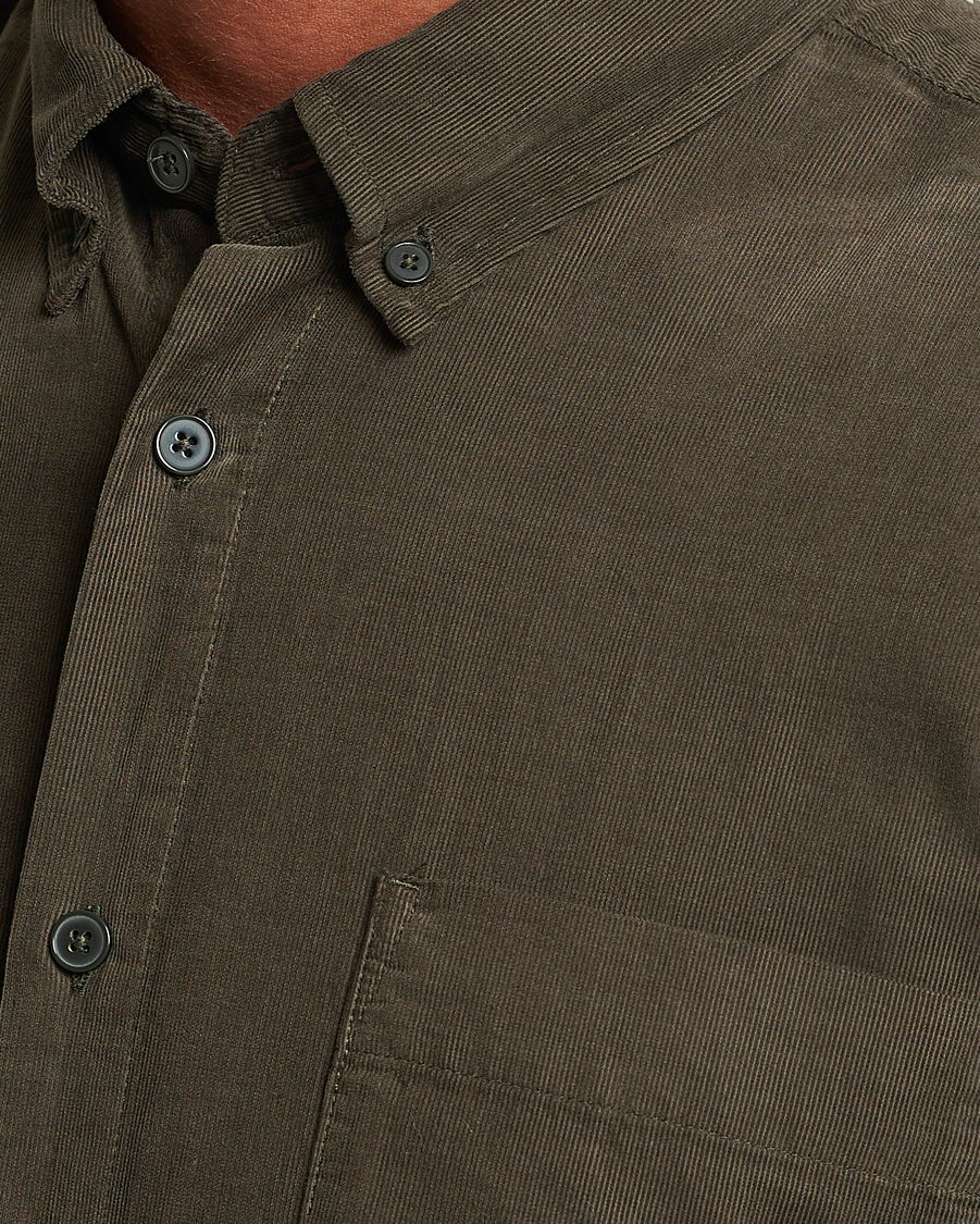 Herren | Hemden | NN07 | Arne Baby Cord Shirt Dark Army
