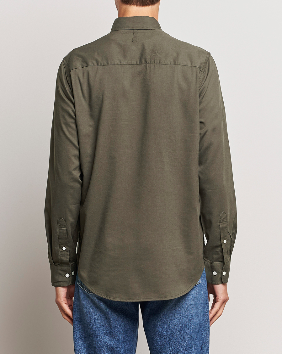 Herren | Hemden | NN07 | Arne Tencel Striped Shirt Dark Army