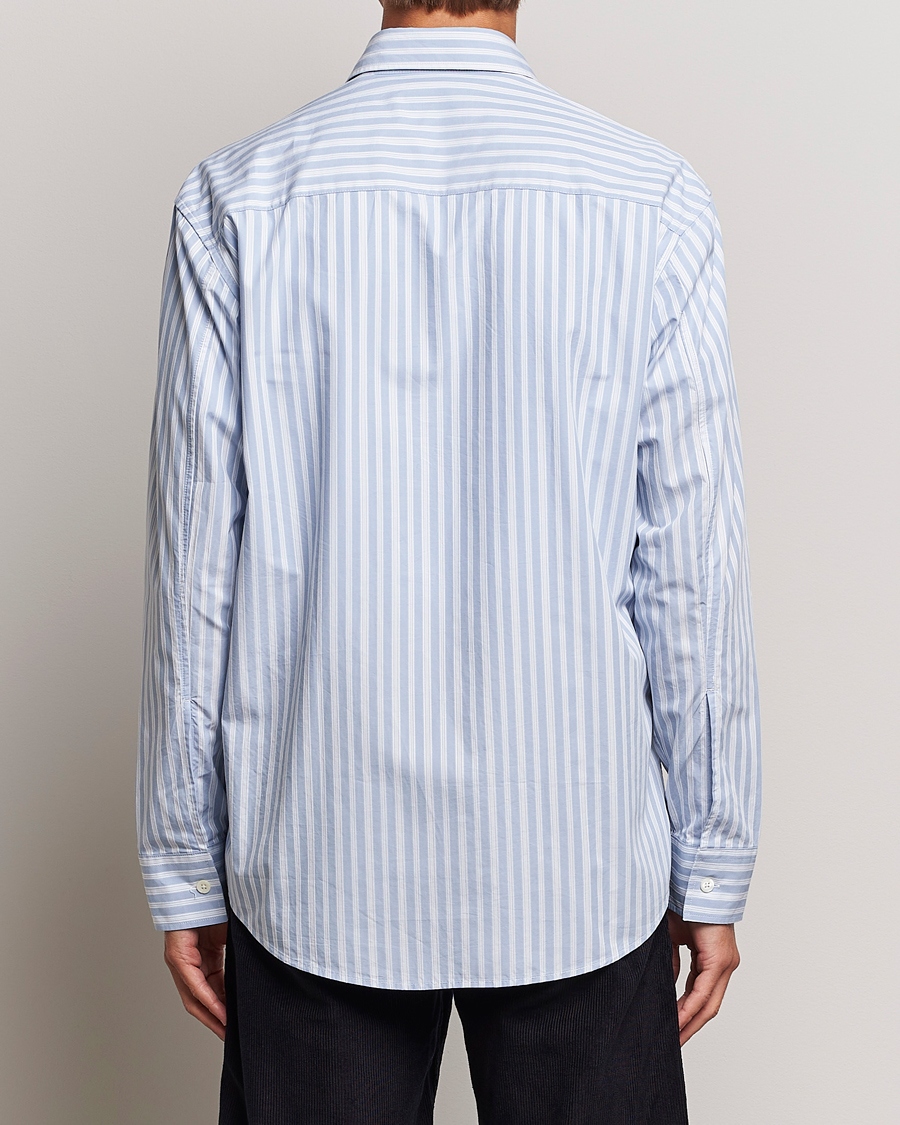 Herren | Hemden | NN07 | Freddie Poplin Striped Shirt Blue/White
