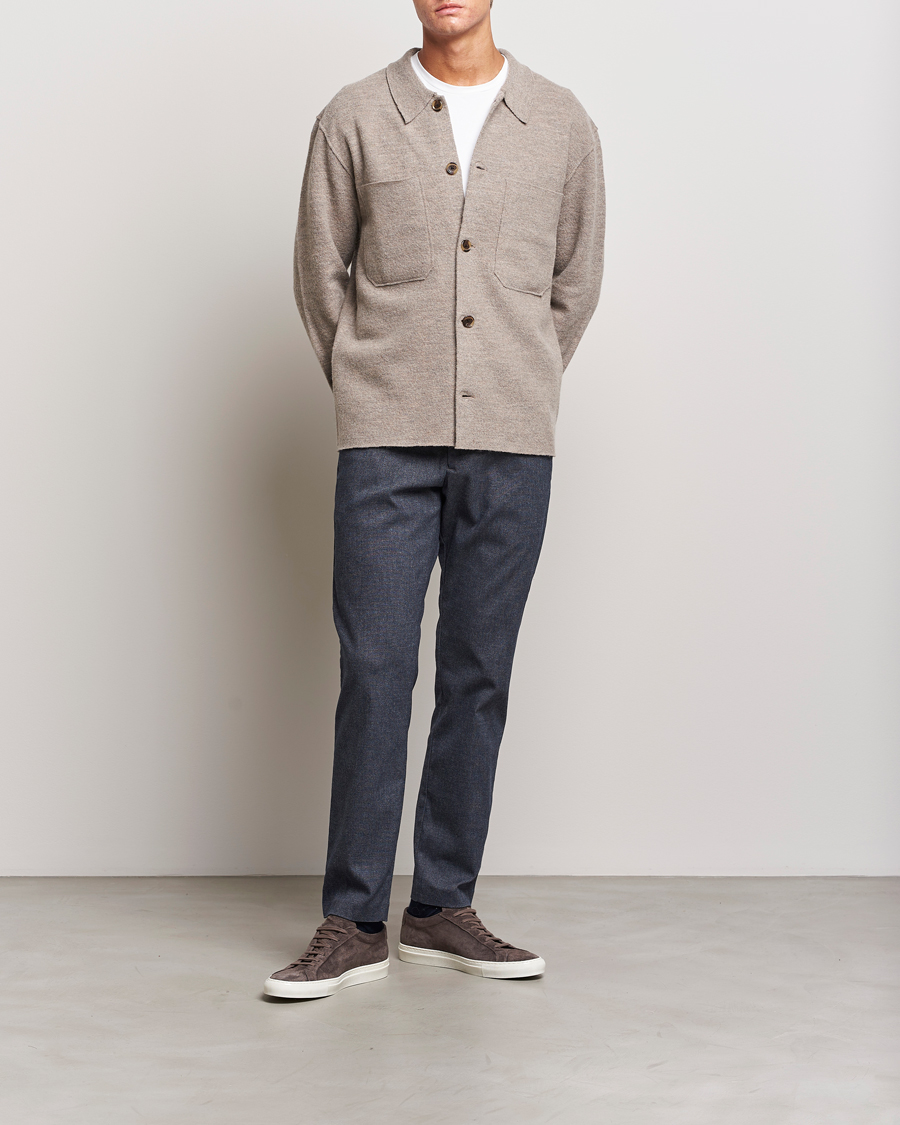 Herren | Hosen | NN07 | Theo Brushed Cotton Trousers Navy Blue