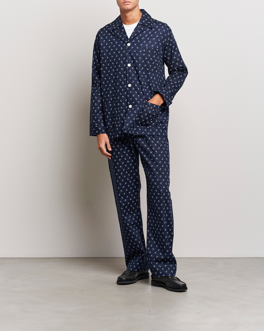 Herren | Schlafanzüge & Bademäntel | Derek Rose | Cotton Ski Pyjama Set Navy
