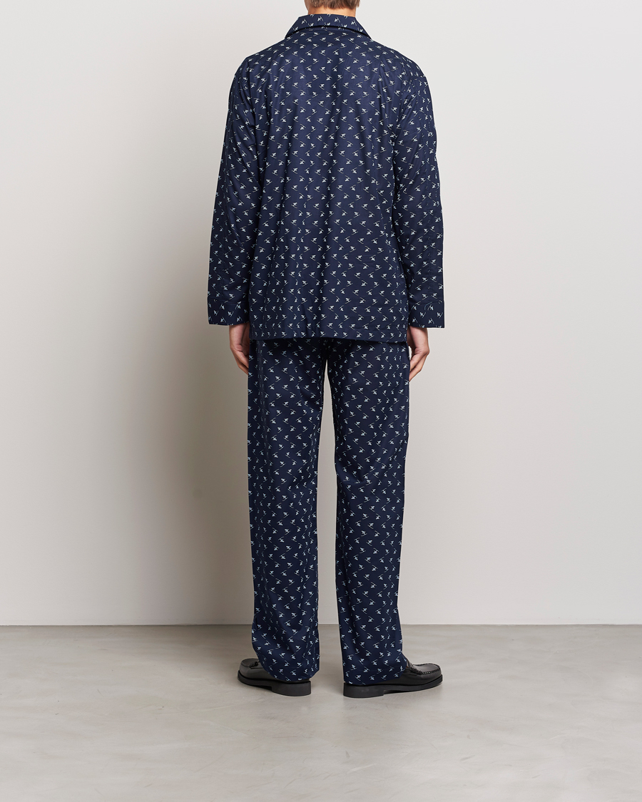 Herren | Schlafanzüge & Bademäntel | Derek Rose | Cotton Ski Pyjama Set Navy