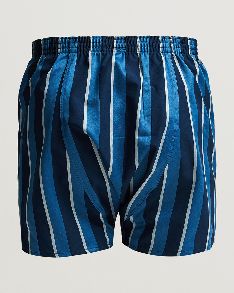 Herren | Unterwäsche | Derek Rose | Classic Fit Striped Cotton Boxer Shorts Blue Multi