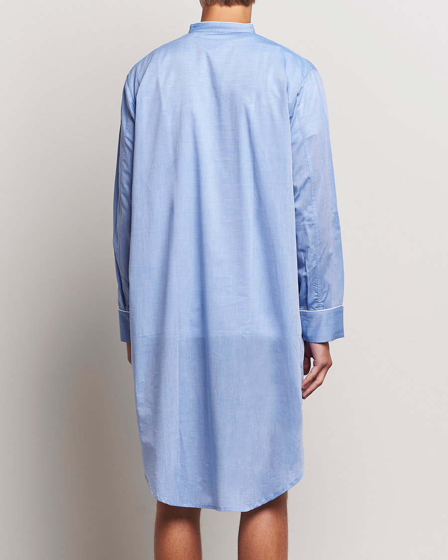 Herren | Schlafanzüge & Bademäntel | Derek Rose | Cotton Pullover Nightshirt Light Blue