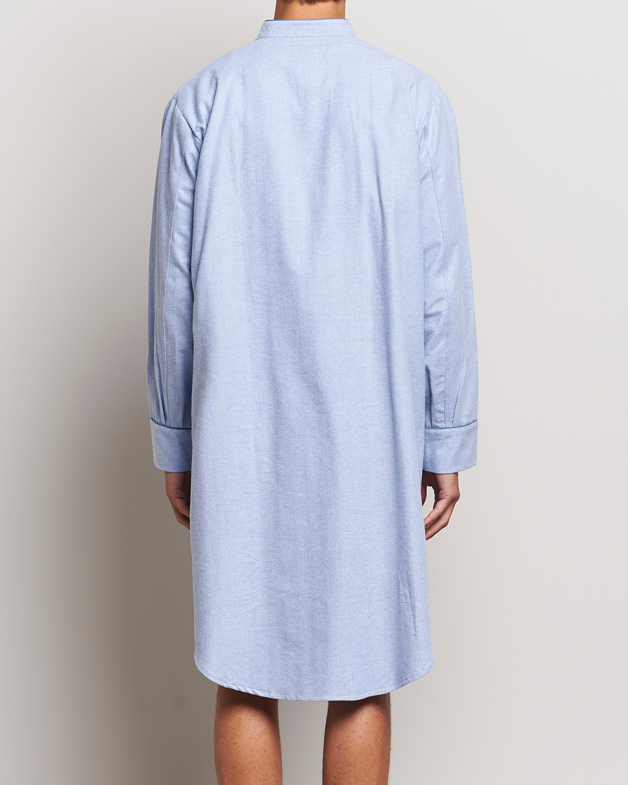 Herren | Schlafanzüge & Bademäntel | Derek Rose | Cotton Pullover Nightshirt Light Blue