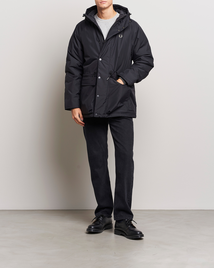 Herren | Jacken | Fred Perry | Padded Zip Through Parka Black