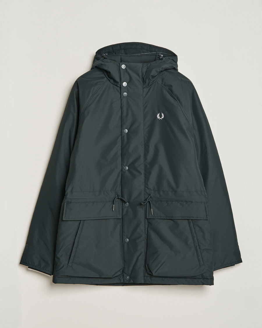 Herren | Jacken | Fred Perry | Padded Zip Through Parka Night Green