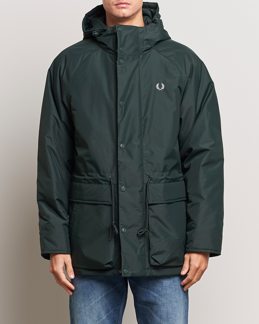 Herren | Jacken | Fred Perry | Padded Zip Through Parka Night Green