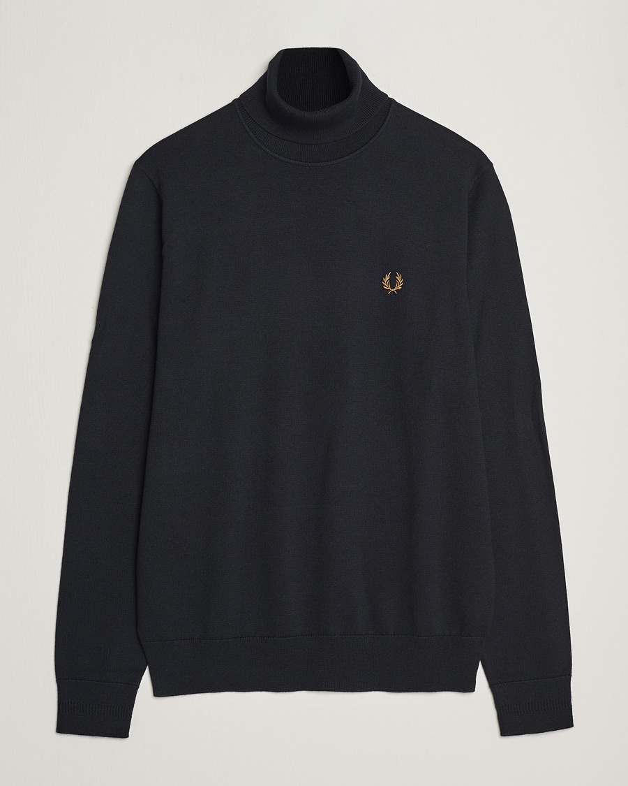 Herren | Pullover | Fred Perry | Knitted Rollneck Jumper Navy