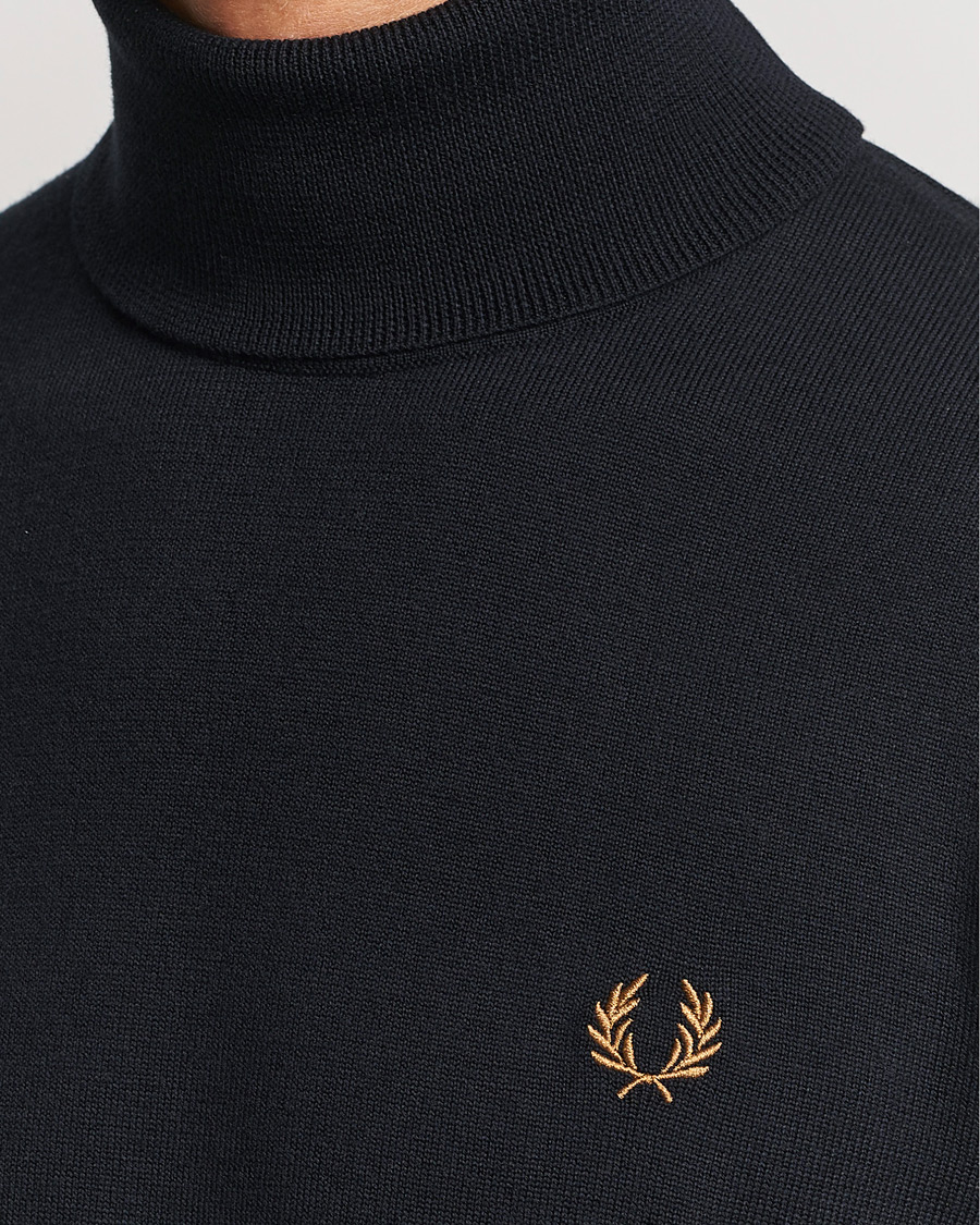 Herren | Pullover | Fred Perry | Knitted Rollneck Jumper Navy