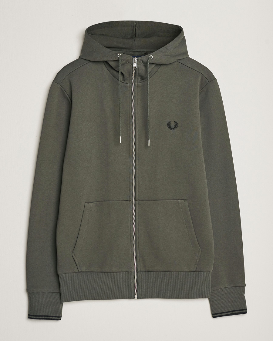 Herren | Pullover | Fred Perry | Hooded Zip Sweatshirt Field Green
