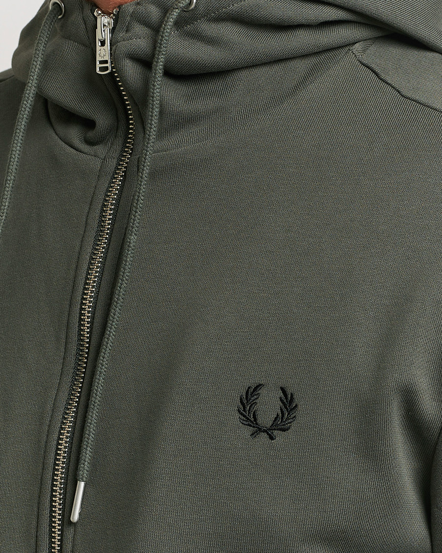 Herren | Pullover | Fred Perry | Hooded Zip Sweatshirt Field Green