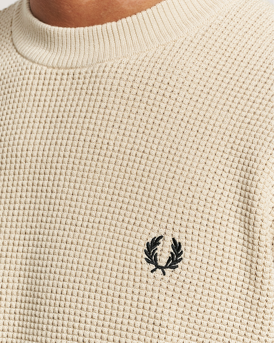 Herren | Pullover | Fred Perry | Waffle Stitch Jumper Oatmeal