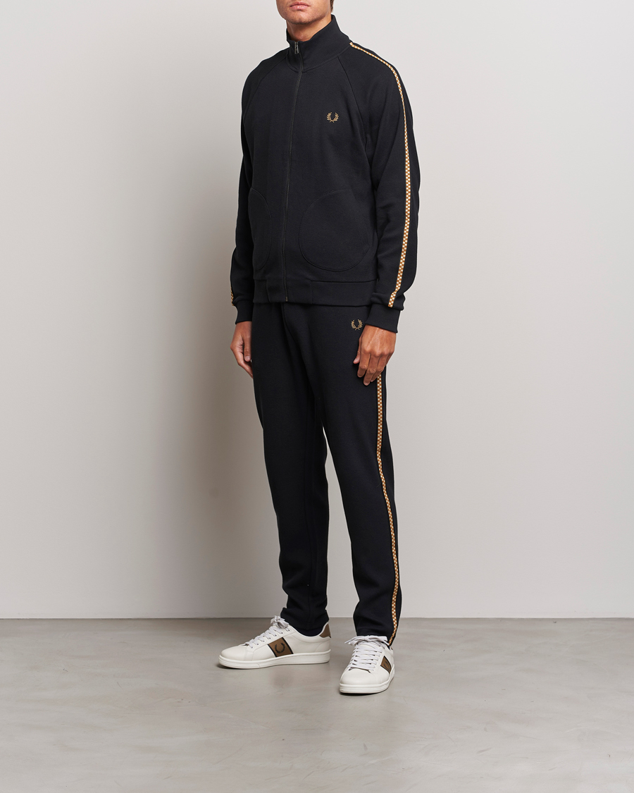 Herren | Pullover | Fred Perry | Checkboard Taped Zip Through Jacket Black