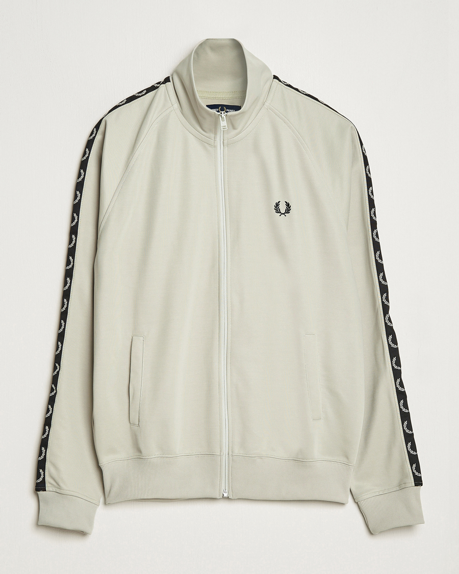 Herren | Pullover | Fred Perry | Taped Track Jacket Light Oyster